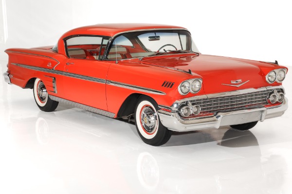 For Sale Used 1958 Chevrolet Impala Rio Red, Tri-Tone Int, 348 Tri-Power | American Dream Machines Des Moines IA 50309