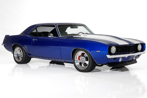 For Sale Used 1969 Chevrolet Camaro Electric Blue 427, 5-Speed AC PS | American Dream Machines Des Moines IA 50309