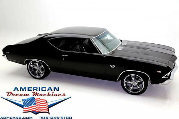 For Sale Used 1969 Chevrolet Chevelle, Real SS, 396 V8 BLack, Vintage AC | American Dream Machines Des Moines IA 50309