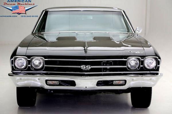 For Sale Used 1969 Chevrolet Chevelle, Real SS, 396 V8 BLack, Vintage AC | American Dream Machines Des Moines IA 50309