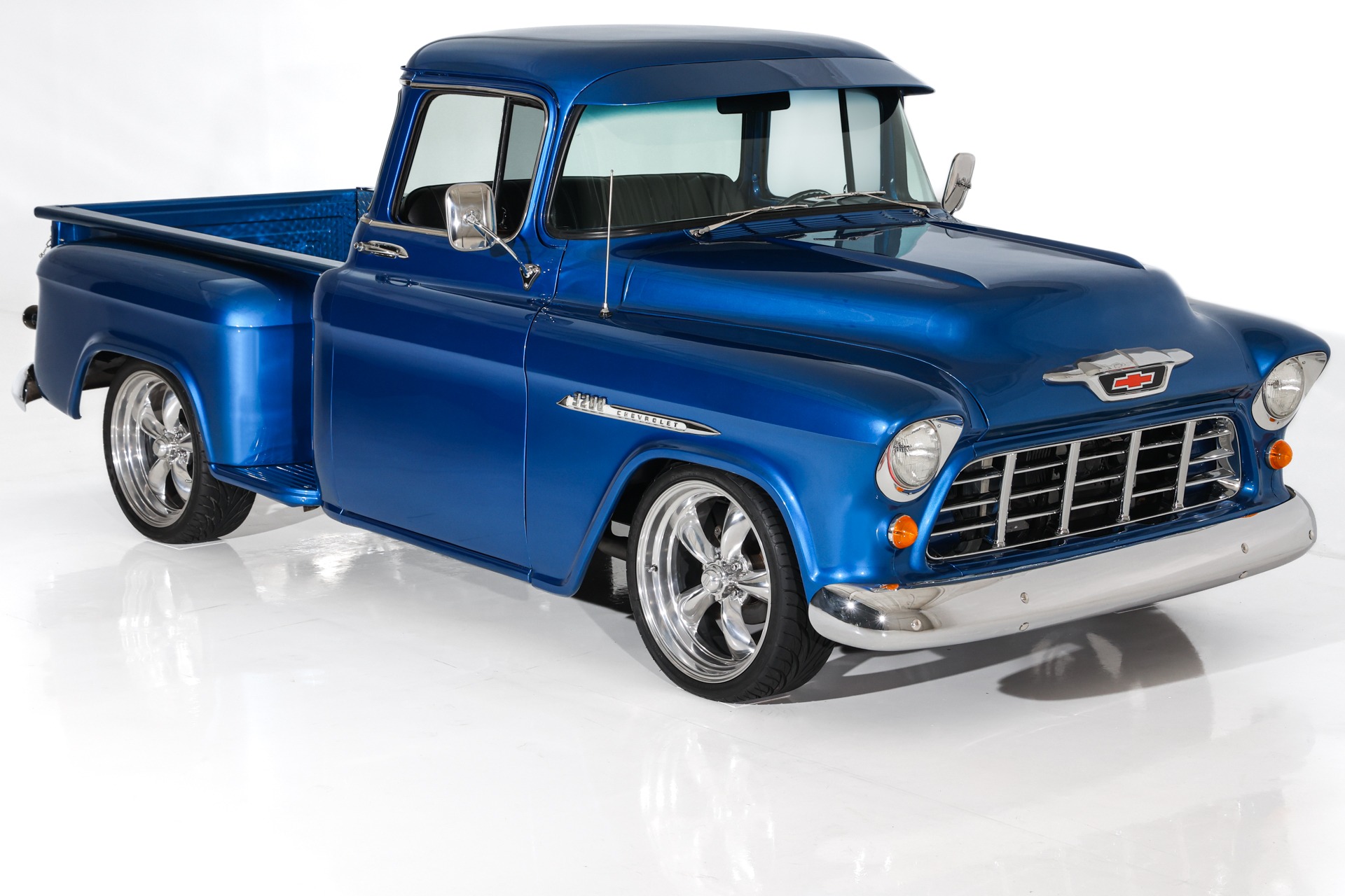 For Sale Used 1956 Chevrolet 3100 Electric Blue Show Truck 454 PS PB | American Dream Machines Des Moines IA 50309