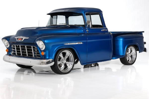For Sale Used 1956 Chevrolet 3100 Electric Blue Show Truck 454 PS PB | American Dream Machines Des Moines IA 50309