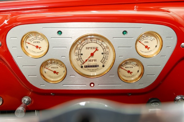 For Sale Used 1955 Ford F100 Truck Bright Red Show truck, 302 Auto  PS PB AC, Chrome wheels | American Dream Machines Des Moines IA 50309