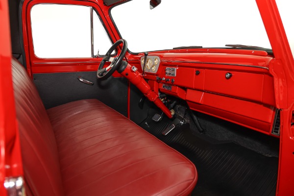 For Sale Used 1955 Ford F100 Truck Bright Red Show truck, 302 Auto  PS PB AC, Chrome wheels | American Dream Machines Des Moines IA 50309