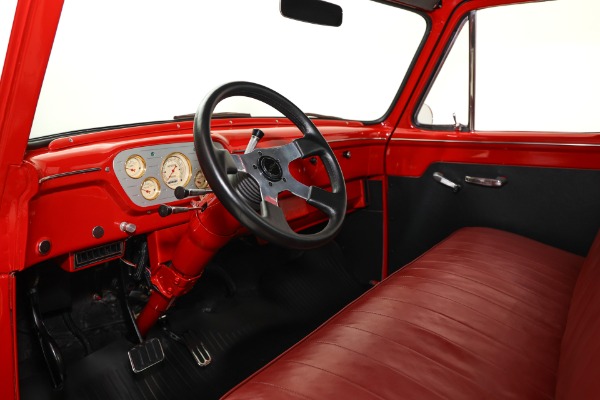 For Sale Used 1955 Ford F100 Truck Bright Red Show truck, 302 Auto  PS PB AC, Chrome wheels | American Dream Machines Des Moines IA 50309