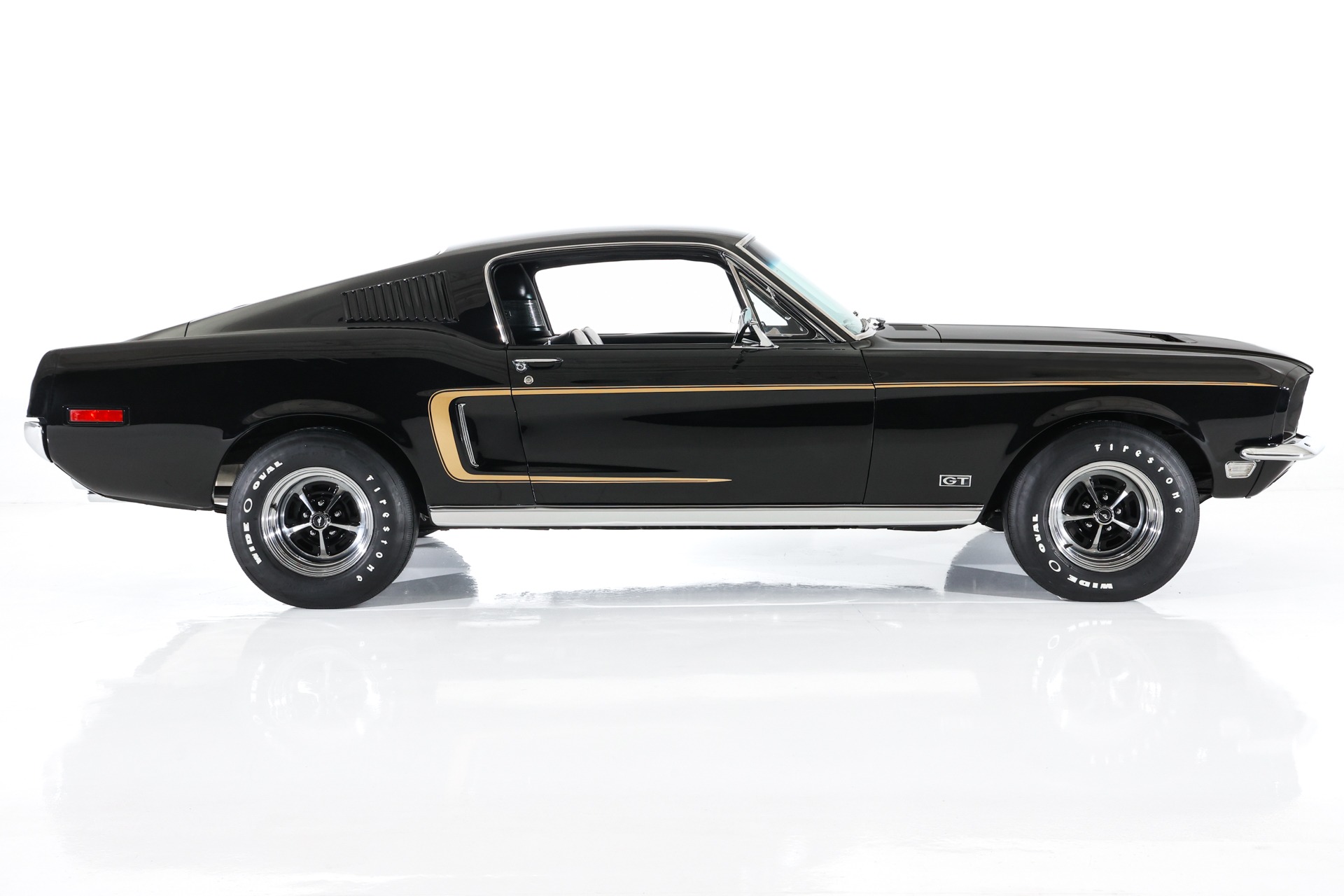 For Sale Used 1968 Ford Mustang Raven Black GT 390 S-Code  4-Spd PS PB | American Dream Machines Des Moines IA 50309