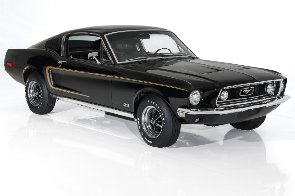 For Sale Used 1968 Ford Mustang Raven Black GT 390 S-Code  4-Spd PS PB | American Dream Machines Des Moines IA 50309