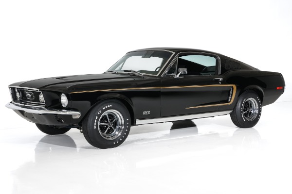 For Sale Used 1968 Ford Mustang Raven Black GT 390 S-Code  4-Spd PS PB | American Dream Machines Des Moines IA 50309