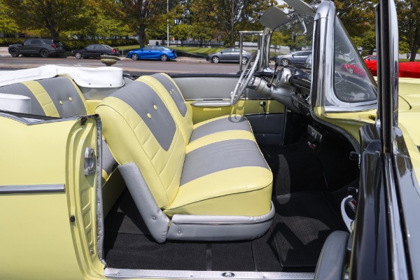 For Sale Used 1957 Chevrolet Bel Air Convertible, Colonial Cream Yellow, White Top PS PB | American Dream Machines Des Moines IA 50309