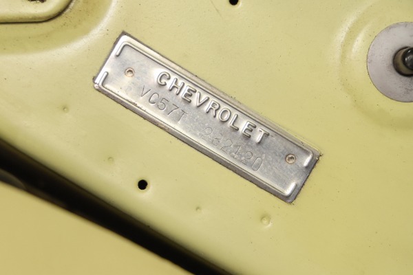 For Sale Used 1957 Chevrolet Bel Air Convertible, Colonial Cream Yellow, White Top PS PB | American Dream Machines Des Moines IA 50309