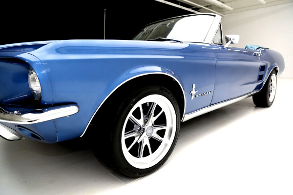 For Sale Used 1967 Ford Mustang Convertible Acapulco Blue, New 302 Engine | American Dream Machines Des Moines IA 50309