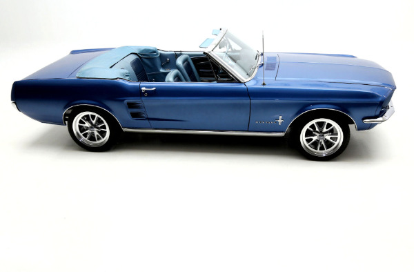 For Sale Used 1967 Ford Mustang Convertible Acapulco Blue, New 302 Engine | American Dream Machines Des Moines IA 50309