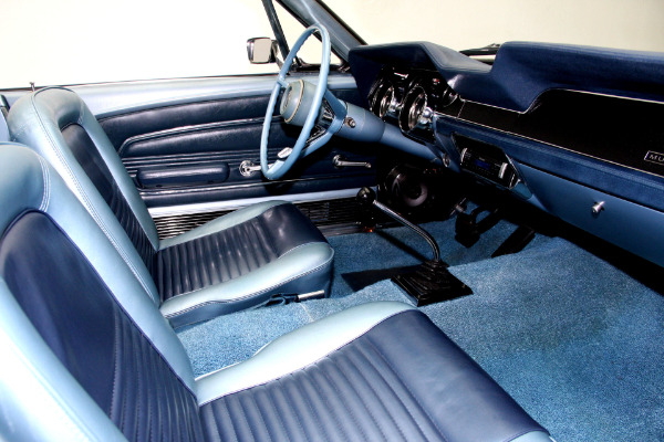 For Sale Used 1967 Ford Mustang Convertible Acapulco Blue, New 302 Engine | American Dream Machines Des Moines IA 50309