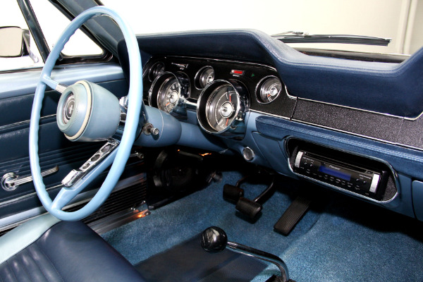 For Sale Used 1967 Ford Mustang Convertible Acapulco Blue, New 302 Engine | American Dream Machines Des Moines IA 50309