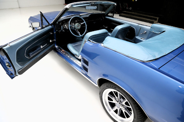 For Sale Used 1967 Ford Mustang Convertible Acapulco Blue, New 302 Engine | American Dream Machines Des Moines IA 50309