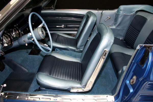 For Sale Used 1967 Ford Mustang Convertible Acapulco Blue, New 302 Engine | American Dream Machines Des Moines IA 50309