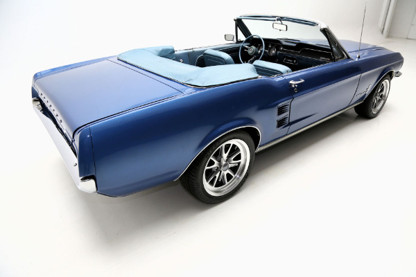 For Sale Used 1967 Ford Mustang Convertible Acapulco Blue, New 302 Engine | American Dream Machines Des Moines IA 50309