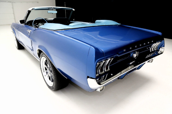 For Sale Used 1967 Ford Mustang Convertible Acapulco Blue, New 302 Engine | American Dream Machines Des Moines IA 50309