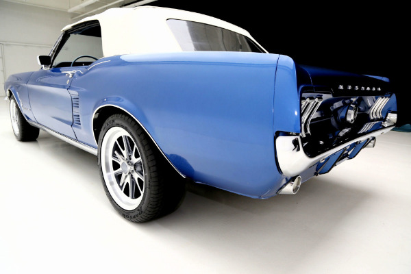 For Sale Used 1967 Ford Mustang Convertible Acapulco Blue, New 302 Engine | American Dream Machines Des Moines IA 50309