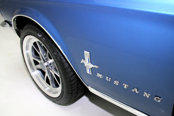 For Sale Used 1967 Ford Mustang Convertible Acapulco Blue, New 302 Engine | American Dream Machines Des Moines IA 50309