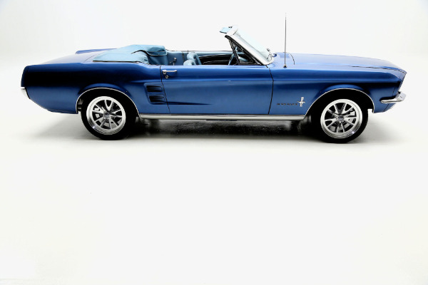 For Sale Used 1967 Ford Mustang Convertible Acapulco Blue, New 302 Engine | American Dream Machines Des Moines IA 50309