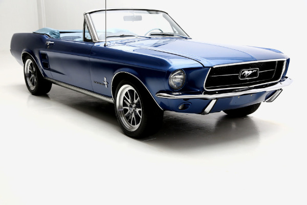 For Sale Used 1967 Ford Mustang Convertible Acapulco Blue, New 302 Engine | American Dream Machines Des Moines IA 50309