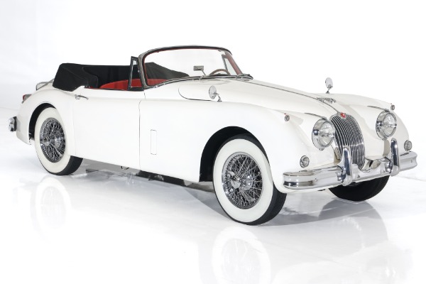For Sale Used 1959 Jaguar XK150 Convertible, Red Leather, 4-Speed | American Dream Machines Des Moines IA 50309