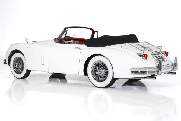 For Sale Used 1959 Jaguar XK150 Convertible, Red Leather, 4-Speed | American Dream Machines Des Moines IA 50309