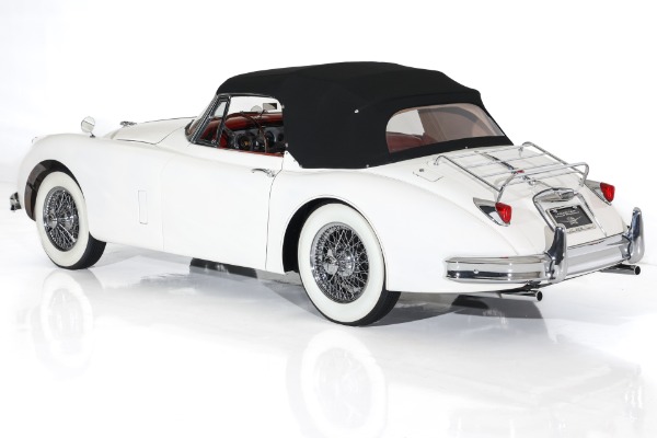 For Sale Used 1959 Jaguar XK150 Convertible, Red Leather, 4-Speed | American Dream Machines Des Moines IA 50309