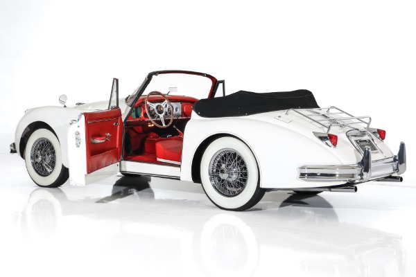 For Sale Used 1959 Jaguar XK150 Convertible, Red Leather, 4-Speed | American Dream Machines Des Moines IA 50309