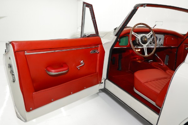 For Sale Used 1959 Jaguar XK150 Convertible, Red Leather, 4-Speed | American Dream Machines Des Moines IA 50309