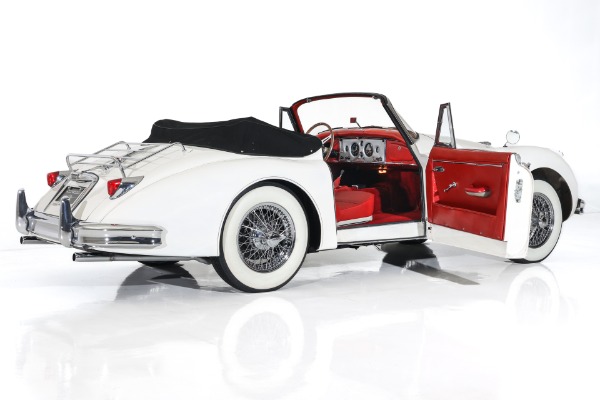For Sale Used 1959 Jaguar XK150 Convertible, Red Leather, 4-Speed | American Dream Machines Des Moines IA 50309