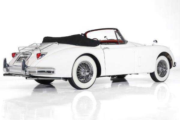 For Sale Used 1959 Jaguar XK150 Convertible, Red Leather, 4-Speed | American Dream Machines Des Moines IA 50309
