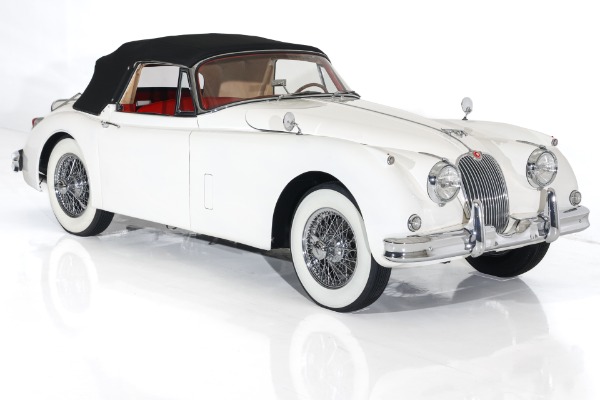 For Sale Used 1959 Jaguar XK150 Convertible, Red Leather, 4-Speed | American Dream Machines Des Moines IA 50309