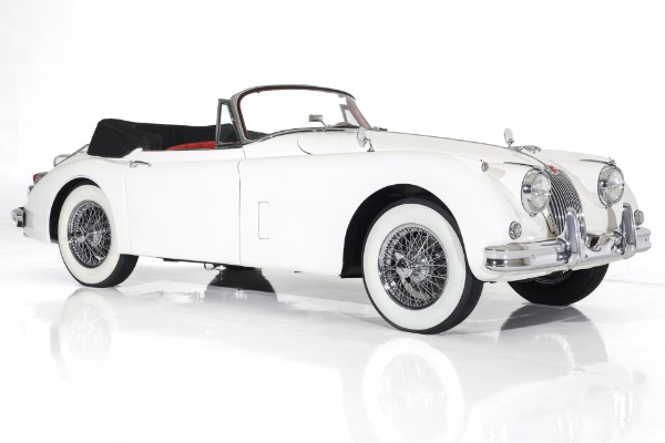 For Sale Used 1959 Jaguar XK150 Convertible, Red Leather, 4-Speed | American Dream Machines Des Moines IA 50309