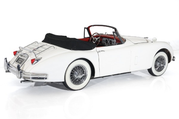 For Sale Used 1959 Jaguar XK150 Convertible, Red Leather, 4-Speed | American Dream Machines Des Moines IA 50309