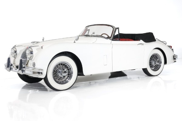 For Sale Used 1959 Jaguar XK150 Convertible, Red Leather, 4-Speed | American Dream Machines Des Moines IA 50309