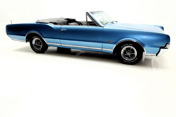 For Sale Used 1967 Oldsmobile 442 Convertible Blue 400 4 Speed Rare | American Dream Machines Des Moines IA 50309