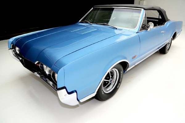 For Sale Used 1967 Oldsmobile 442 Convertible Blue 400 4 Speed Rare | American Dream Machines Des Moines IA 50309