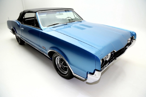 For Sale Used 1967 Oldsmobile 442 Convertible Blue 400 4 Speed Rare | American Dream Machines Des Moines IA 50309