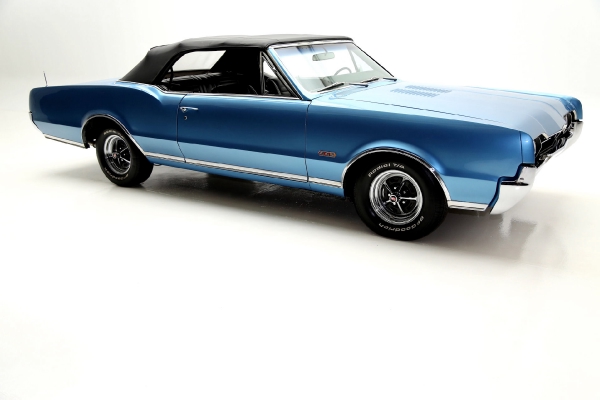 For Sale Used 1967 Oldsmobile 442 Convertible Blue 400 4 Speed Rare | American Dream Machines Des Moines IA 50309