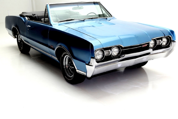 For Sale Used 1967 Oldsmobile 442 Convertible Blue 400 4 Speed Rare | American Dream Machines Des Moines IA 50309