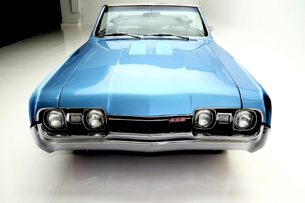 For Sale Used 1967 Oldsmobile 442 Convertible Blue 400 4 Speed Rare | American Dream Machines Des Moines IA 50309