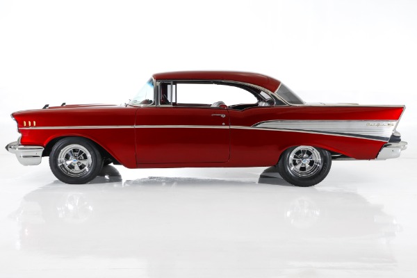 For Sale Used 1957 Chevrolet Bel Air Candy Brandywine 350, 4-Speed  PDB | American Dream Machines Des Moines IA 50309