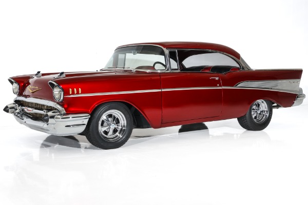 For Sale Used 1957 Chevrolet Bel Air Candy Brandywine 350, 4-Speed  PDB | American Dream Machines Des Moines IA 50309
