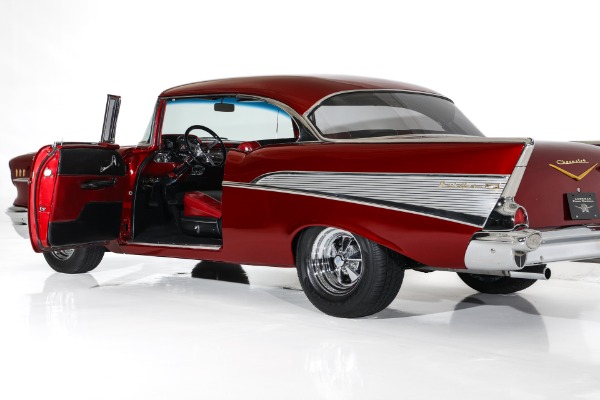 For Sale Used 1957 Chevrolet Bel Air Candy Brandywine 350, 4-Speed  PDB | American Dream Machines Des Moines IA 50309