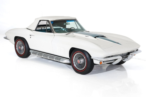 For Sale Used 1967 Chevrolet Corvette 427 Teal Leather Int. 2 Tops, Bolt-On Rims, 4-Spd | American Dream Machines Des Moines IA 50309