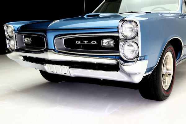 For Sale Used 1966 Pontiac GTO Gorgeous Blue metallic, Black int, 4spd | American Dream Machines Des Moines IA 50309