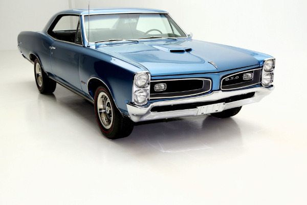 For Sale Used 1966 Pontiac GTO Gorgeous Blue metallic, Black int, 4spd | American Dream Machines Des Moines IA 50309