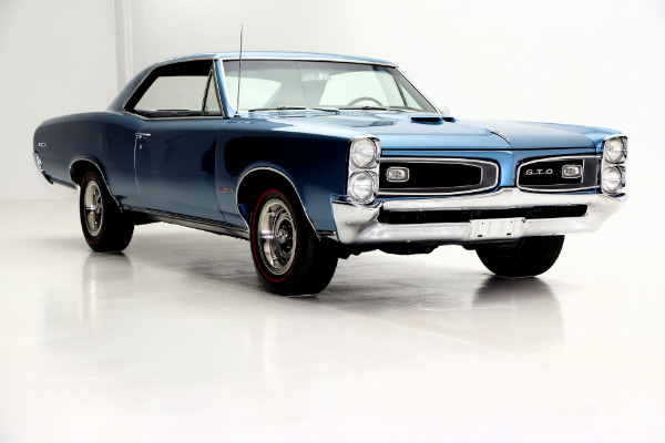 For Sale Used 1966 Pontiac GTO Gorgeous Blue metallic, Black int, 4spd | American Dream Machines Des Moines IA 50309